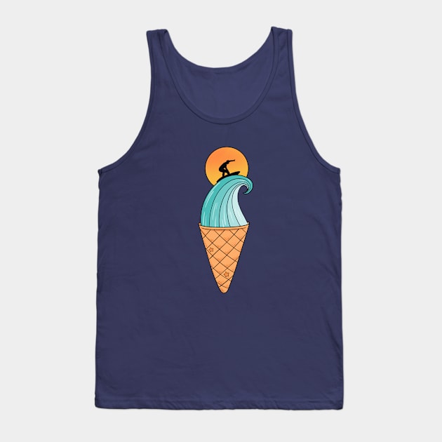 Nature Wave Ice Cream Tank Top by coffeeman